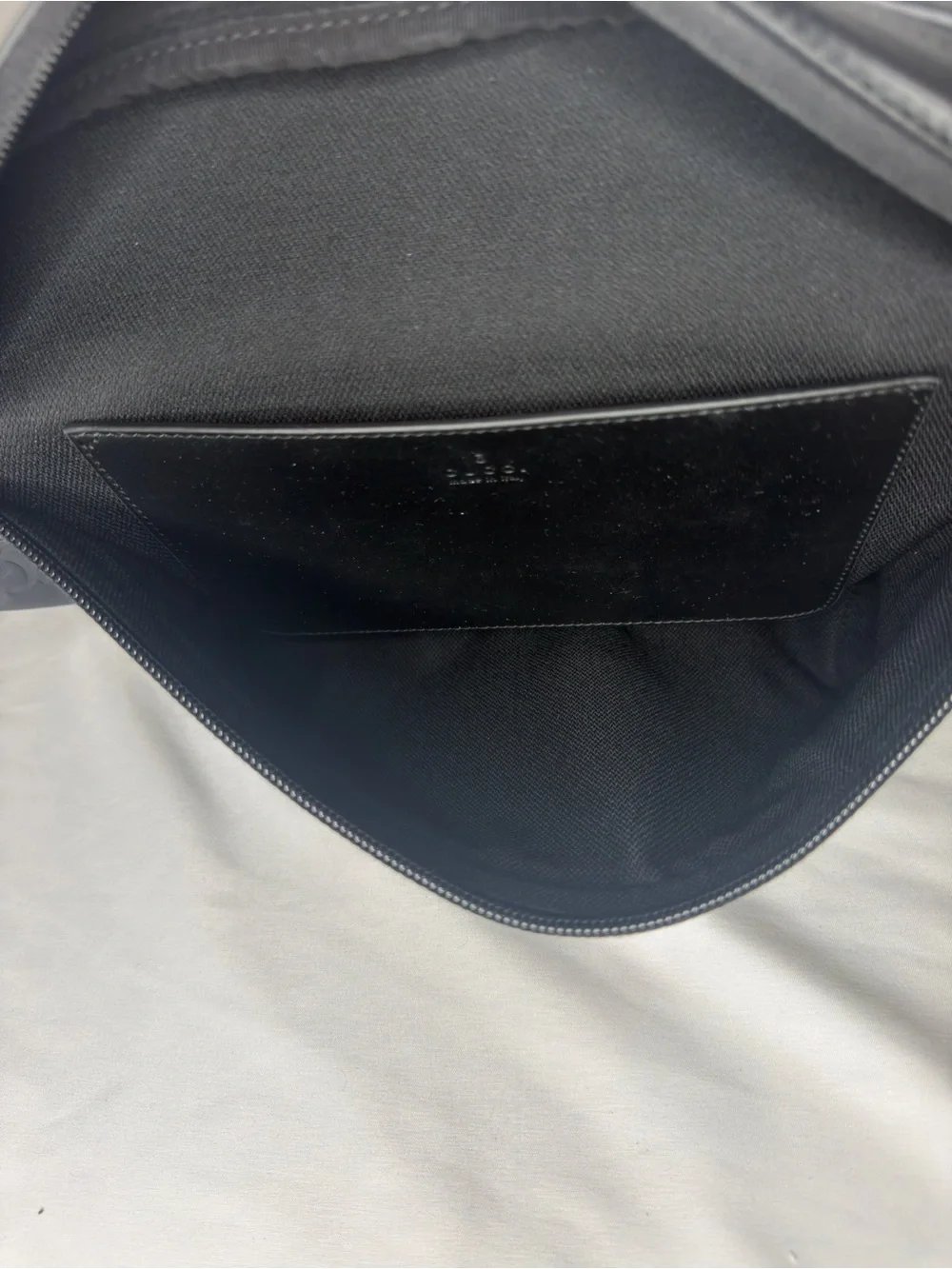 Gucci Edge Large Black GG Rubber Belt Bag 834492 NWT